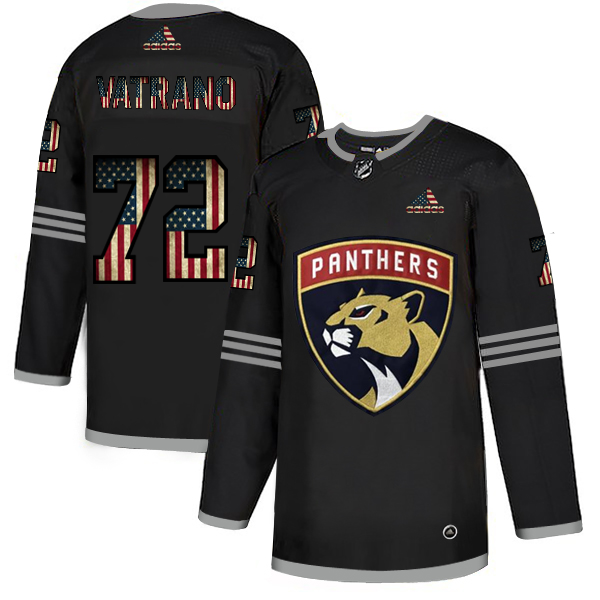 Florida Panthers #72 Sergei Bobrovsky Adidas Men Black USA Flag Limited NHL Jersey